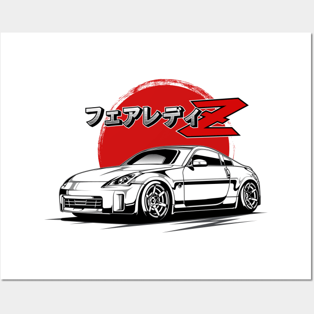 Fairlady 350z Black Wall Art by cturs